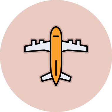 Uçak. Web simgesi basit illüstrasyon