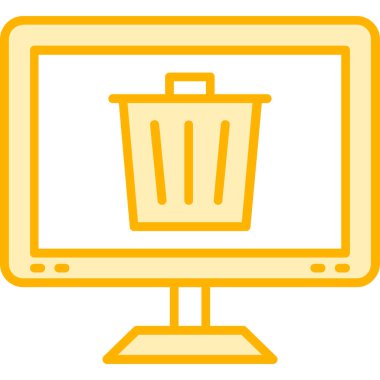 Bilgisayar izleyici simgesi doldurulmuş dış hat biçimi