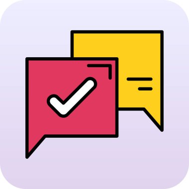 Sohbet simgesi renkli satırın vektör illüstrasyonu. güzel ileti işareti sohbet simgesi ögesi için de kullanılabilir.