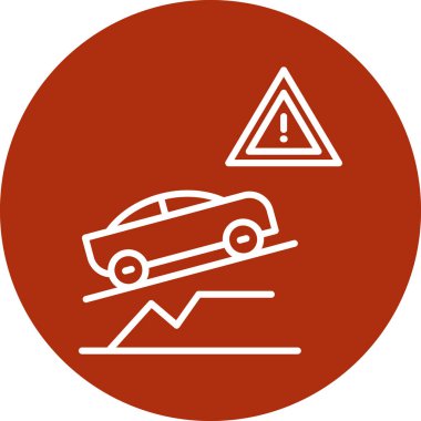 Araba kazası vektör simgesi