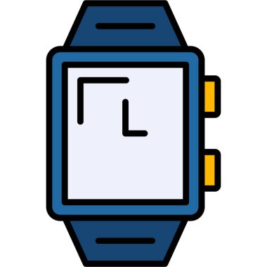 saat simgesi, vektör illüstrasyonu