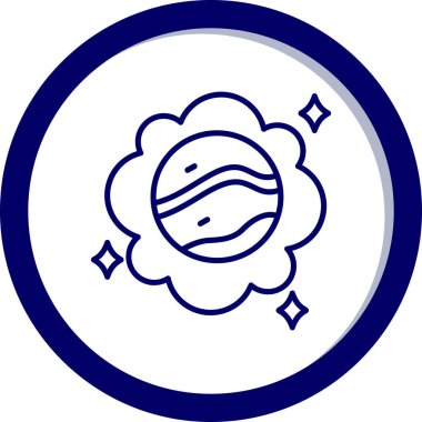 Şirin bir çiçeğin vektör çizimi