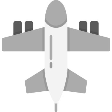 Uçak. Web simgesi basit bir illüstrasyon. seyahat sembolü