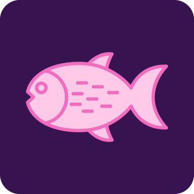 Şirin bir karikatür balığının vektör çizimi