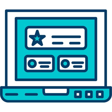 bilgisayar ekranı simgesi, vektör illüstrasyonu