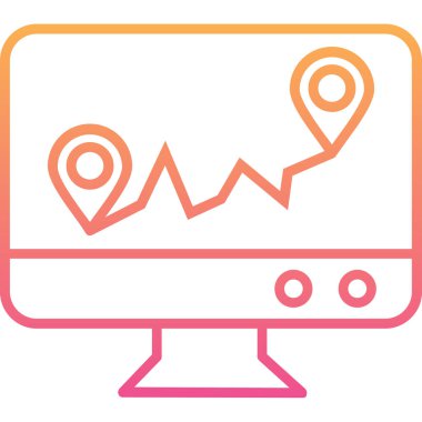 konum simgesi vektör illüstrasyonu