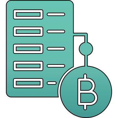 Bitcoin simgesi, vektör çizimi