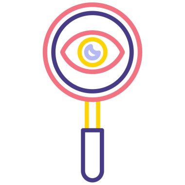 Lolipop ikon vektör illüstrasyonlu göz