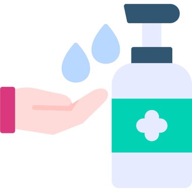 el dezenfektanı ikonu düz stil