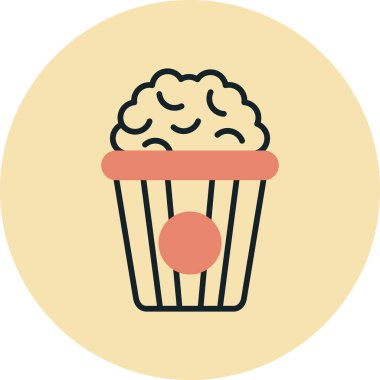 Patlamış mısır ağı simgesi. Basit tasarım. vektör illüstrasyonu