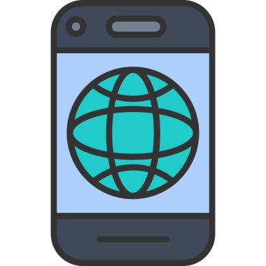 akıllı telefon simgesi vektör illüstrasyonu