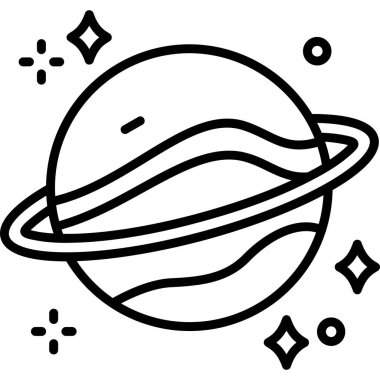 Uzay simgesi vektör illüstrasyonu