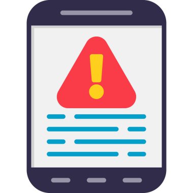 Alarm uyarı simgesi düz biçimli