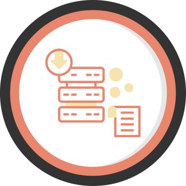 veri analizi düz simge, vektör, illüstrasyon