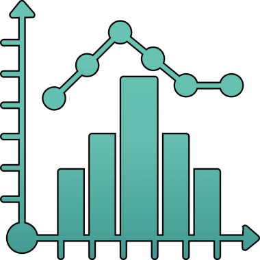 grafik grafik simgesi. vektör illüstrasyonu