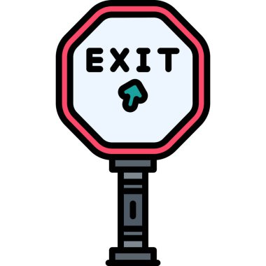 Çıkış simgesi, vektör illüstrasyonu