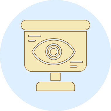 Modern monitörün vektör illüstrasyonu