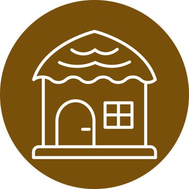 Kulübe web simgesi. Basit tasarım. vektör illüstrasyonu