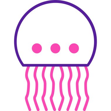 Ahtapot. Web simgesi basit illüstrasyon