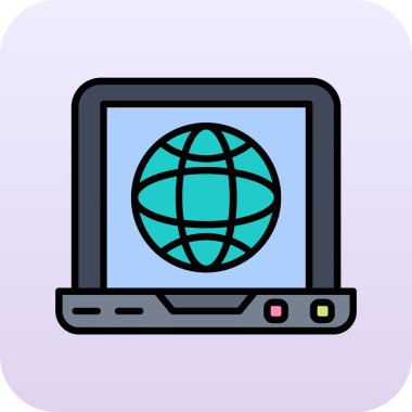 genel bilgisayar simgesi vektör illüstrasyonu