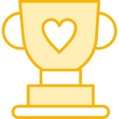 Kupa kupası simgesi düz stil