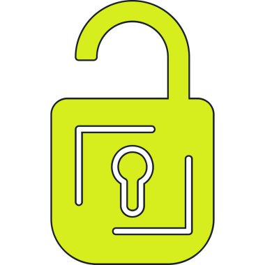 vektör asma kilit simgesi, vektör