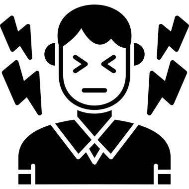 Kızgın ifade simgesi olan çocuk, vektör illüstrasyonu