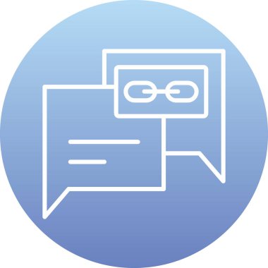 Sohbet simgesi vektör illüstrasyonu