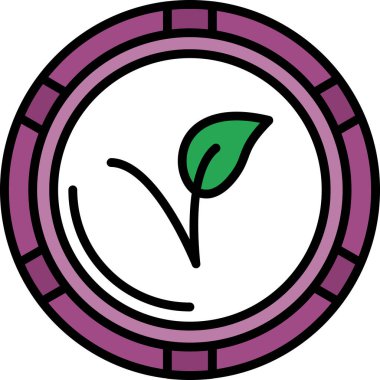 Bitki. Web simgesi basit illüstrasyon