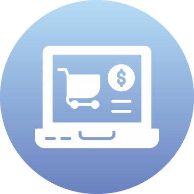 İnternetten alışveriş. Basit resimleme