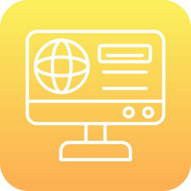 Kişisel ve ticari kullanım için tarayıcı vektör simgesi simgesi illüstrasyonu..