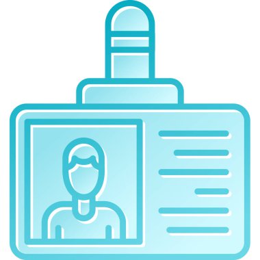 Kimlik kartı simgesi, özet vektör çizimi