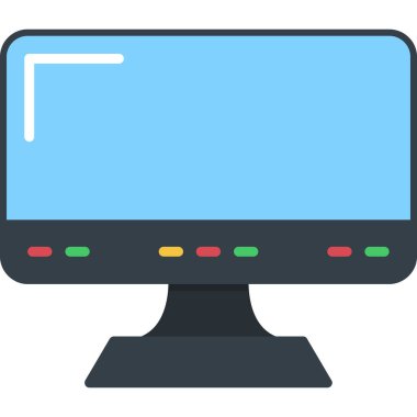 bilgisayar izleyici vektör simgesi