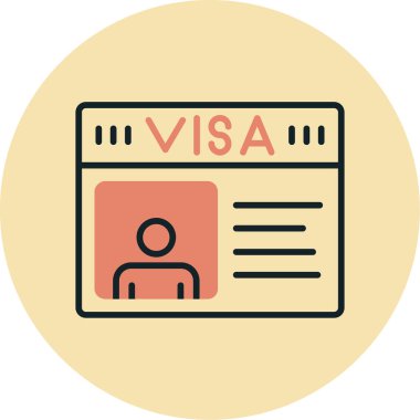 vize vektörü düz renk simgesi