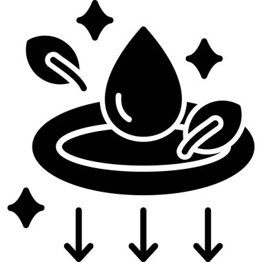 su damlası ikon vektör illüstrasyonu