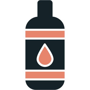 Şişe içecek ikonu doldurulmuş ana hatlarıyla