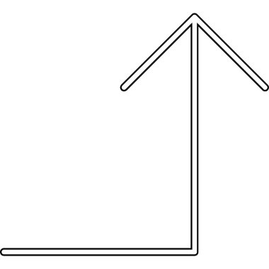 Yukarı Oklu Vektör Simgesi