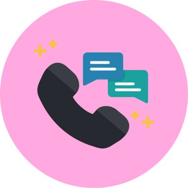 Konuş. Web simgesi basit illüstrasyon