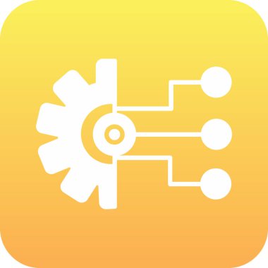 dişli simgesinin vektör illüstrasyonu