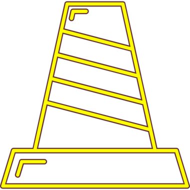 Yol simgesi renk ana hatları vektörü