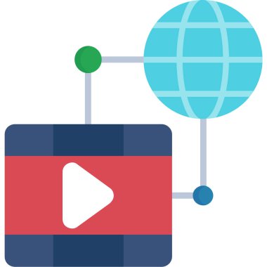 video. Web simgesi basit illüstrasyon