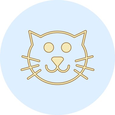 kedi simgesi vektör illüstrasyonu