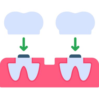 diş simgesi vektör illüstrasyonu