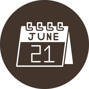 Tek bir takvim simgesinde 23 Haziran. Basit ve minimalist tarz tasarımı. 3 takvim ayı, takvim illüstrasyonu