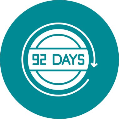 Haftanın birkaç günü. Geri sayım simgesi tasarımı. vektör illüstrasyonu