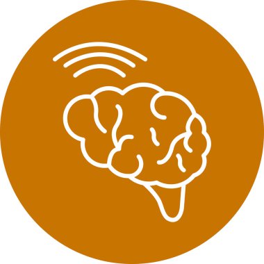 beyin ikonu vektör illüstrasyonu