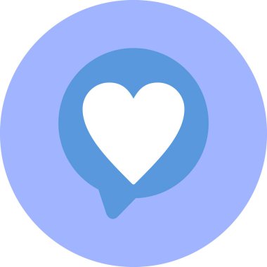 Kalp. Web simgesi basit illüstrasyon