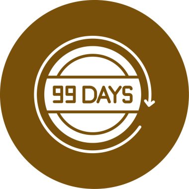 Geriye kalan 9 gün beyaz arka planda izole edilmiş bir simge haline gelecek. 9 gün simge imajı. vektör illüstrasyonu