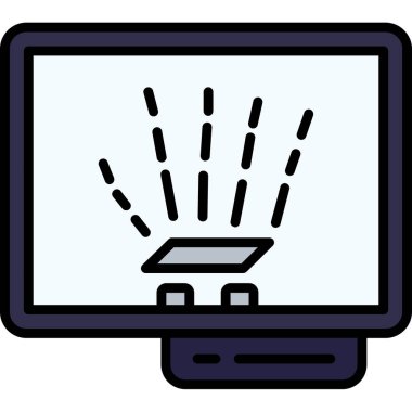 Bilgisayar. Web simgesi basit illüstrasyon