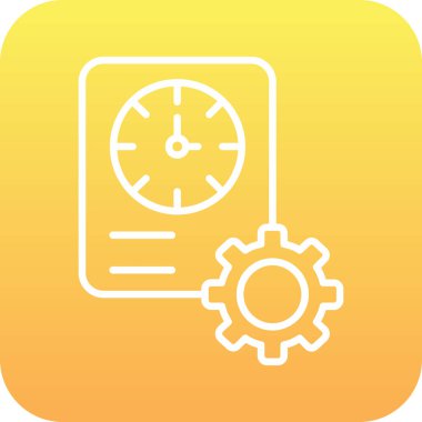 Zaman Yönetimi web simgesi basit vektör illüstrasyonu